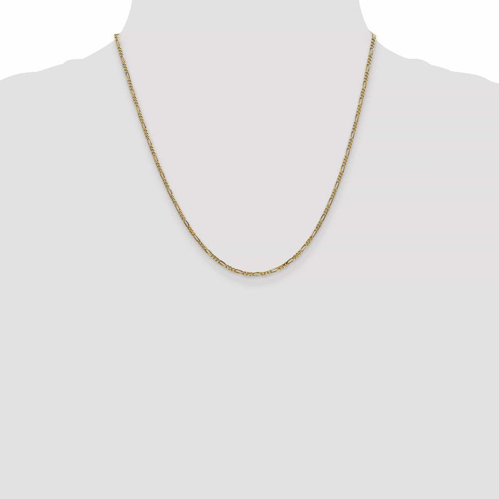 Lovely Rita's Necklaces 14k Yellow Gold 1.80-mm Flat Solid Figaro Chain