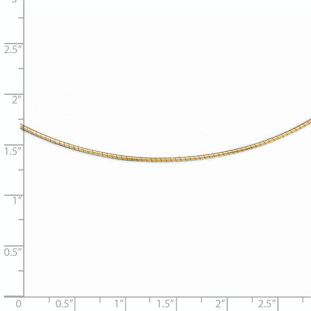 Lovely Rita's Necklaces 14k Yellow Gold 1MM Round Omega Necklace