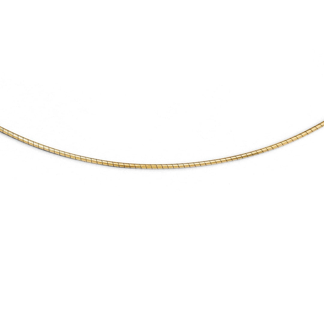 Lovely Rita's Necklaces 14k Yellow Gold 1MM Round Omega Necklace