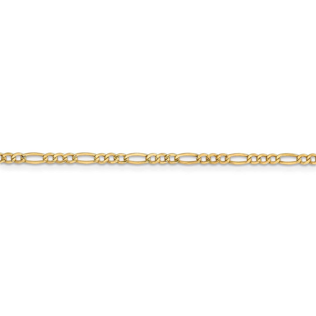 Lovely Rita's Necklaces 14k Yellow Gold 2.50-mm Semi Solid Figaro Chain