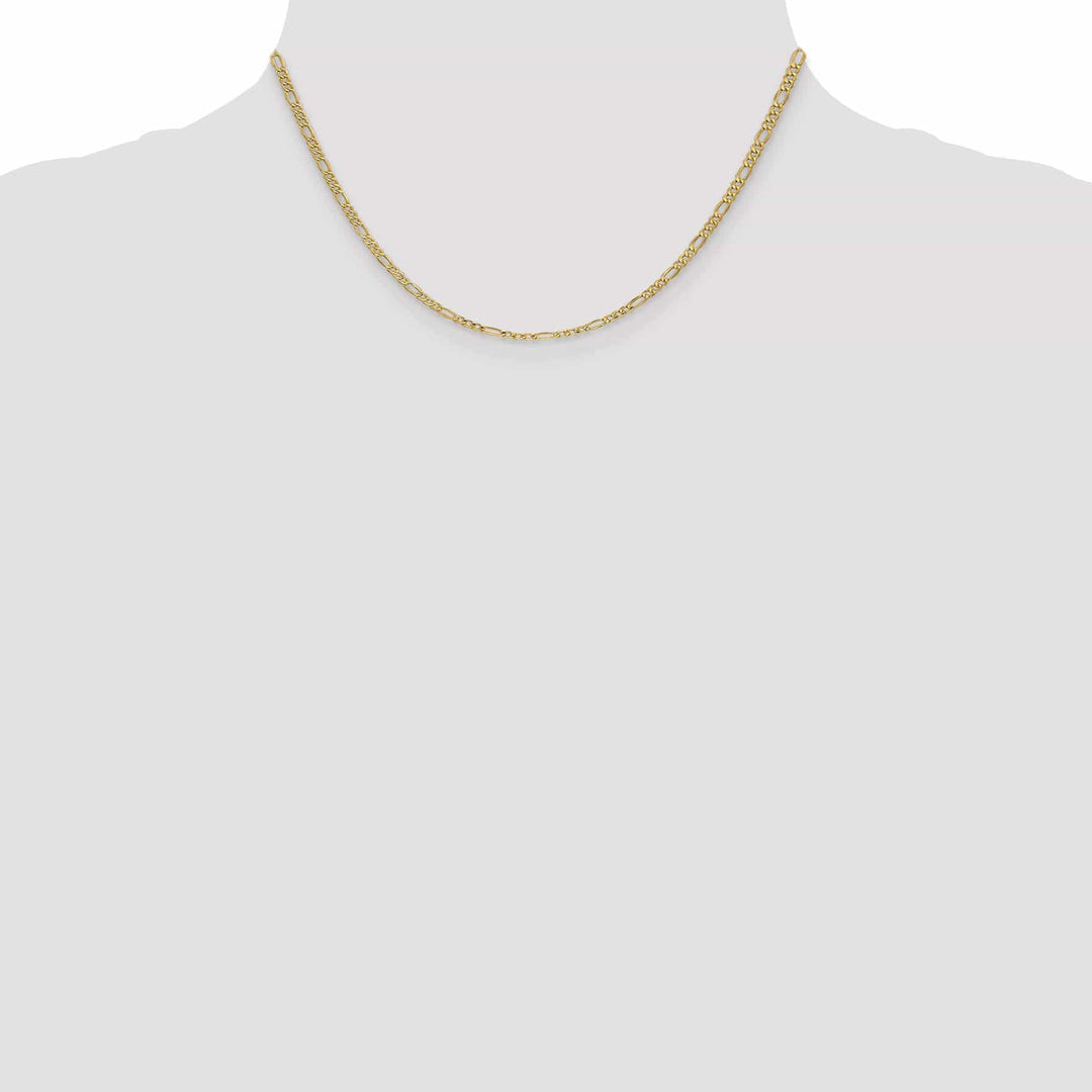 Lovely Rita's Necklaces 14k Yellow Gold 2.50-mm Semi Solid Figaro Chain