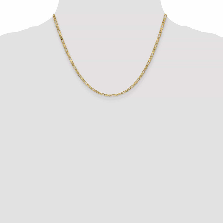 Lovely Rita's Necklaces 14k Yellow Gold 2.50-mm Semi Solid Figaro Chain
