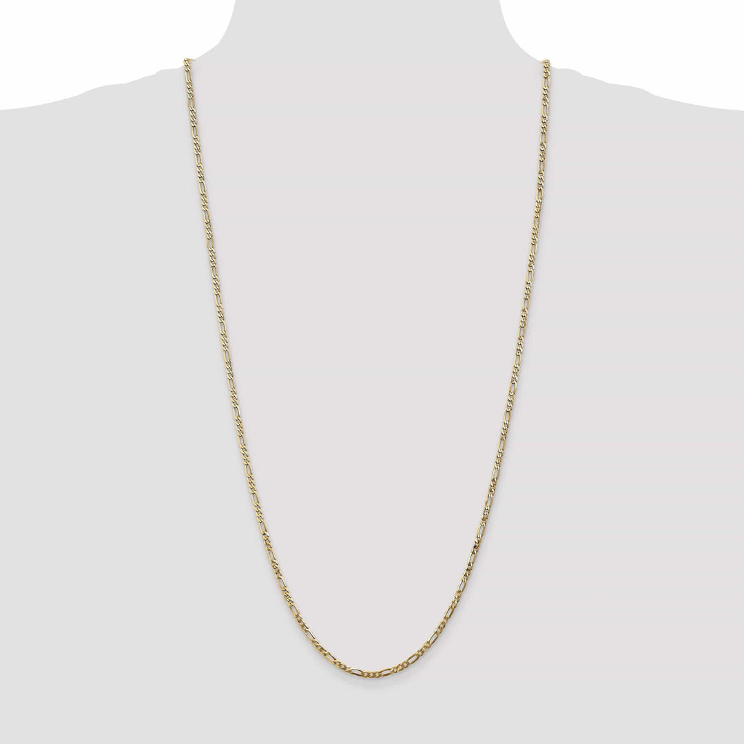 Lovely Rita's Necklaces 14k Yellow Gold 2.75-mm Flat Solid Figaro Chain
