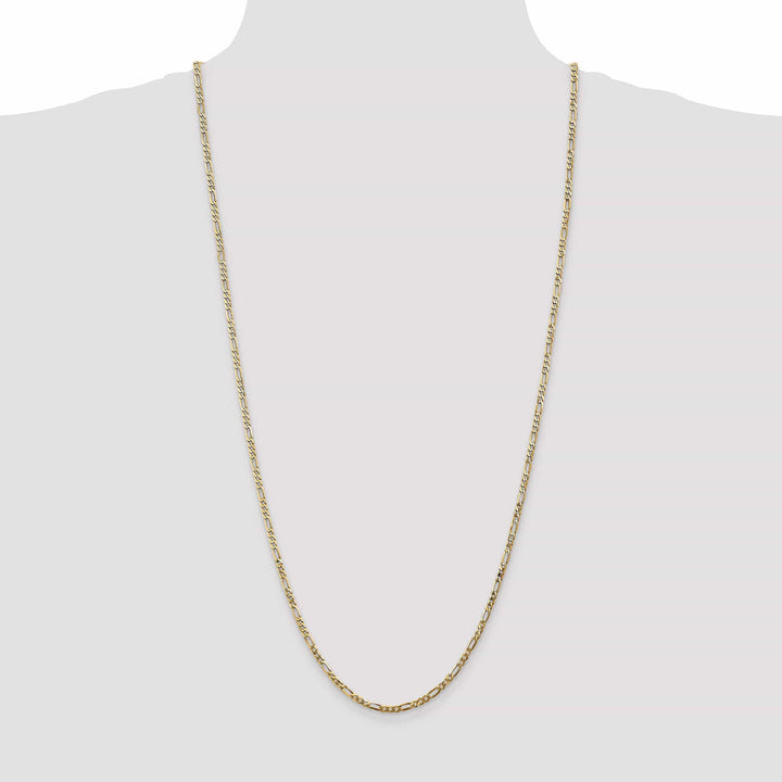 Lovely Rita's Necklaces 14k Yellow Gold 2.75-mm Flat Solid Figaro Chain