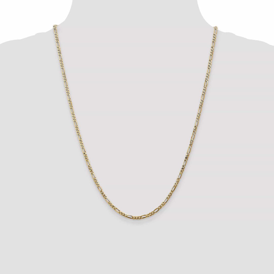 Lovely Rita's Necklaces 14k Yellow Gold 2.75-mm Flat Solid Figaro Chain