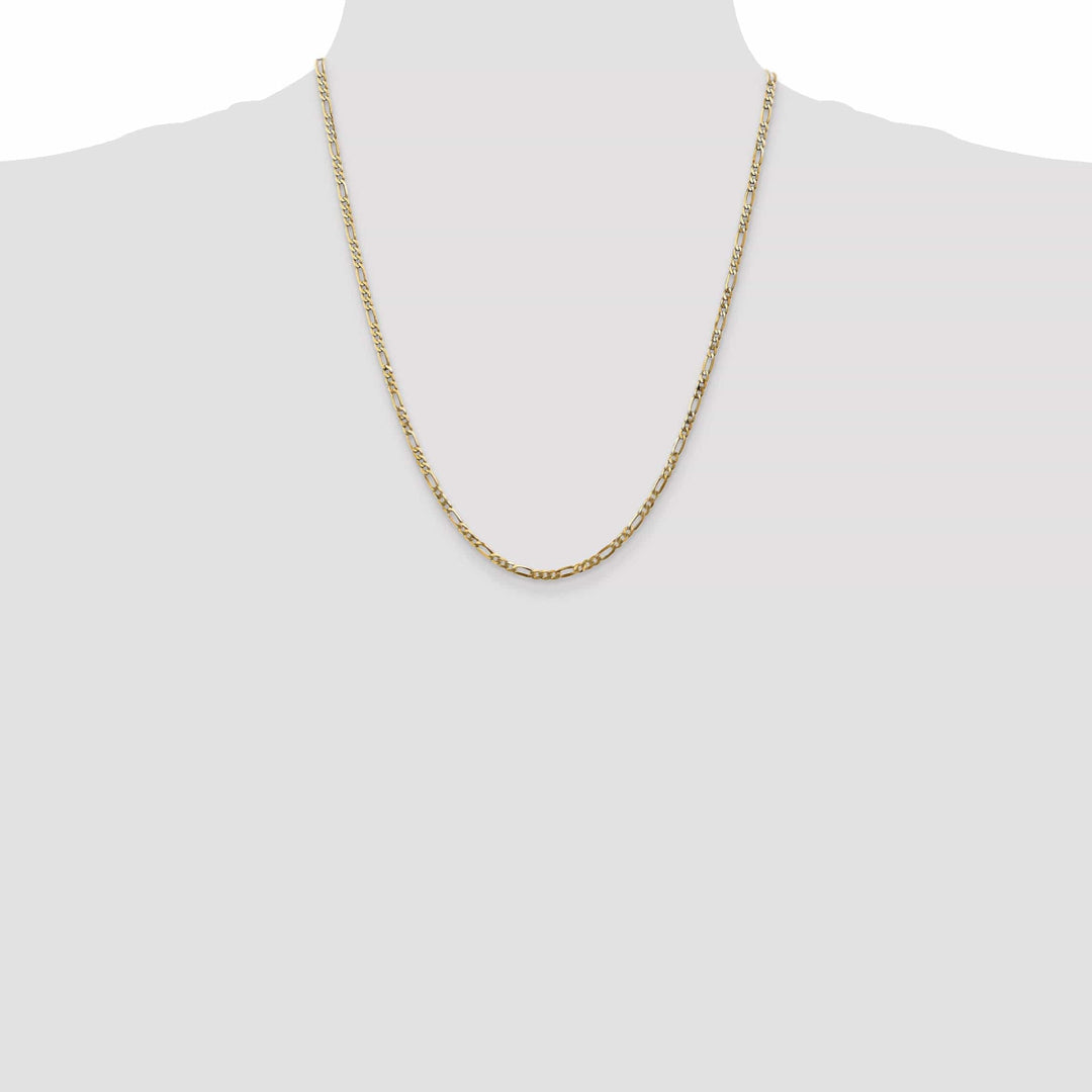 Lovely Rita's Necklaces 14k Yellow Gold 2.75-mm Flat Solid Figaro Chain