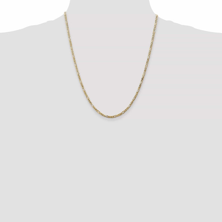 Lovely Rita's Necklaces 14k Yellow Gold 2.75-mm Flat Solid Figaro Chain