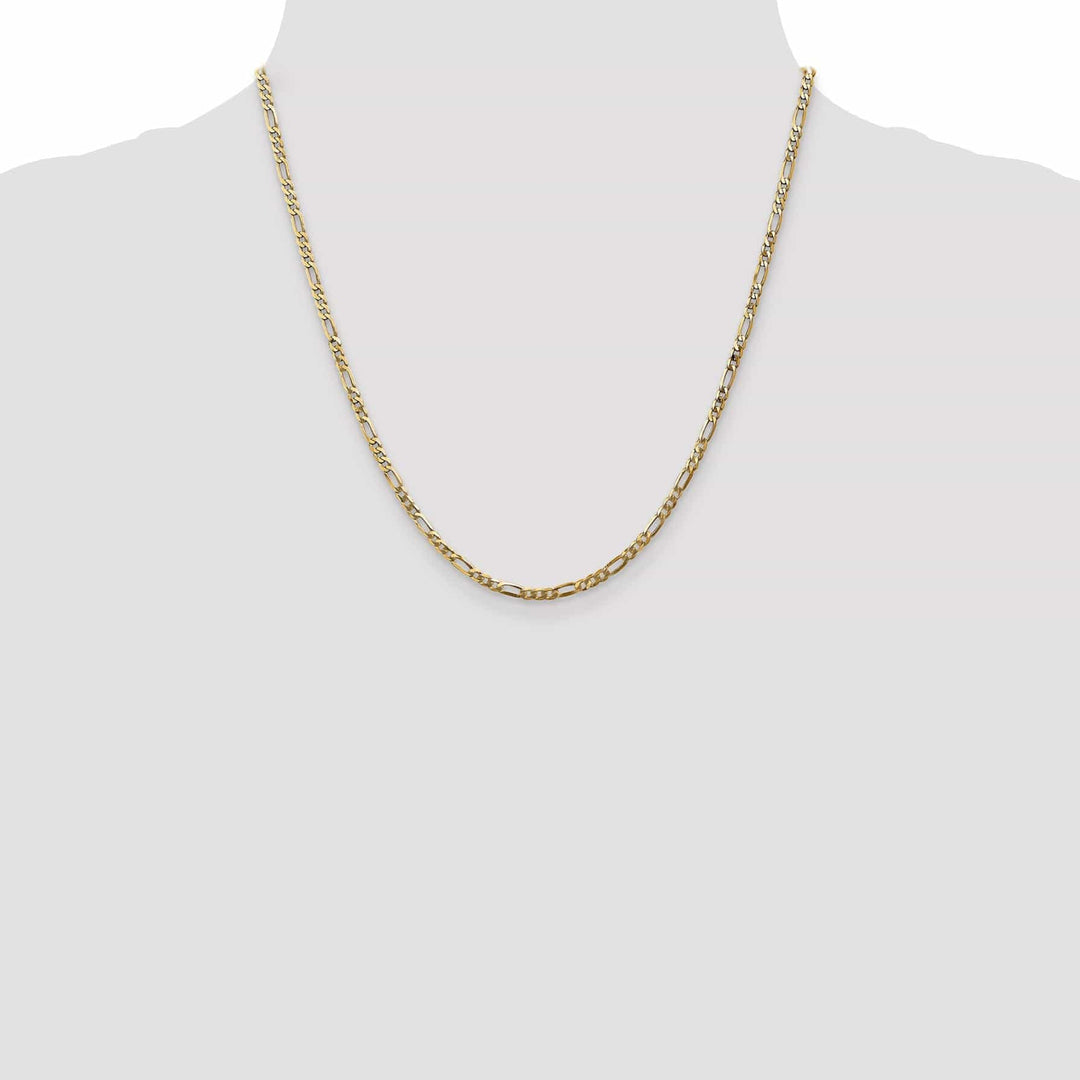 Lovely Rita's Necklaces 14k Yellow Gold 2.75-mm Flat Solid Figaro Chain