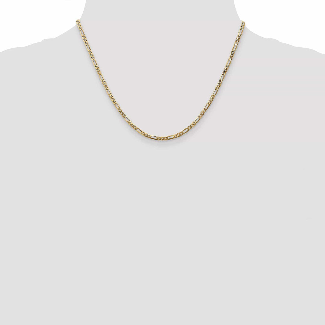Lovely Rita's Necklaces 14k Yellow Gold 2.75-mm Flat Solid Figaro Chain