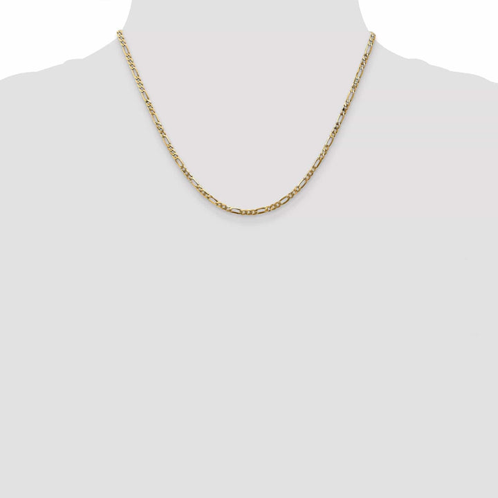 Lovely Rita's Necklaces 14k Yellow Gold 2.75-mm Flat Solid Figaro Chain