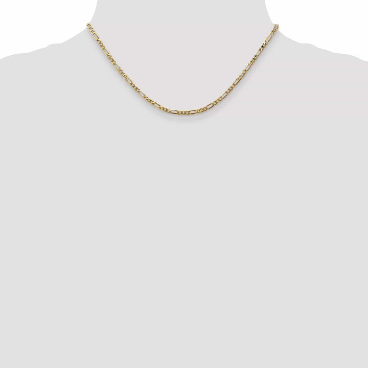 Lovely Rita's Necklaces 14k Yellow Gold 2.75-mm Flat Solid Figaro Chain