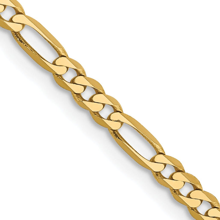 Lovely Rita's Necklaces 14k Yellow Gold 2.75-mm Flat Solid Figaro Chain