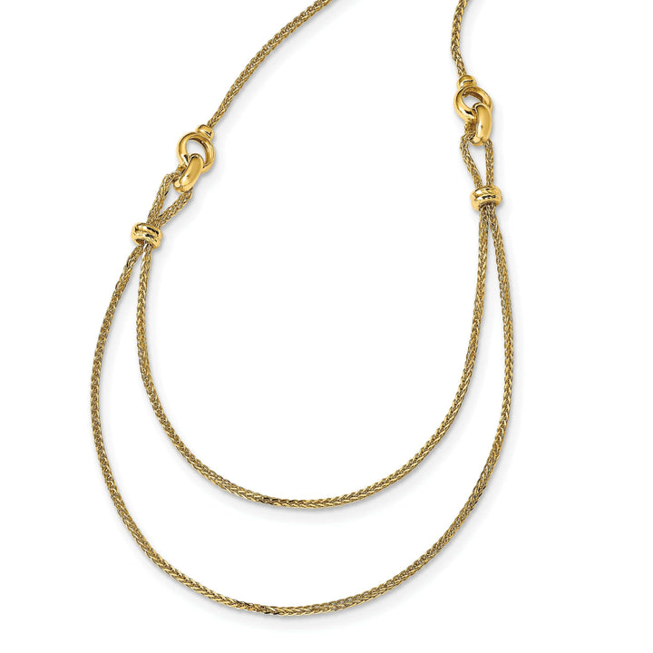 Lovely Rita's Necklaces 14k Yellow Gold 2 Layer D.C Beaded Necklace