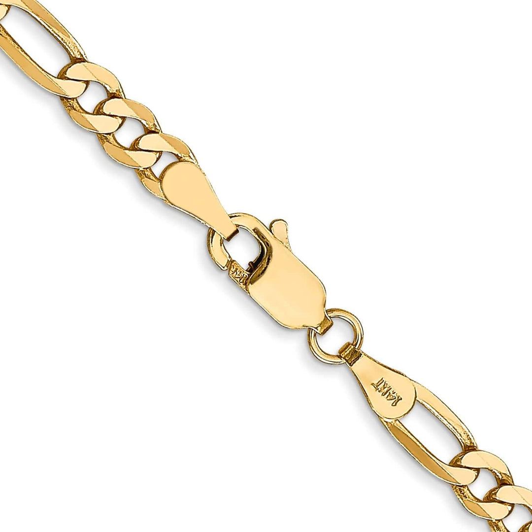 Lovely Rita's Necklaces 14k Yellow Gold 4.00-mm Flat Solid Figaro Chain