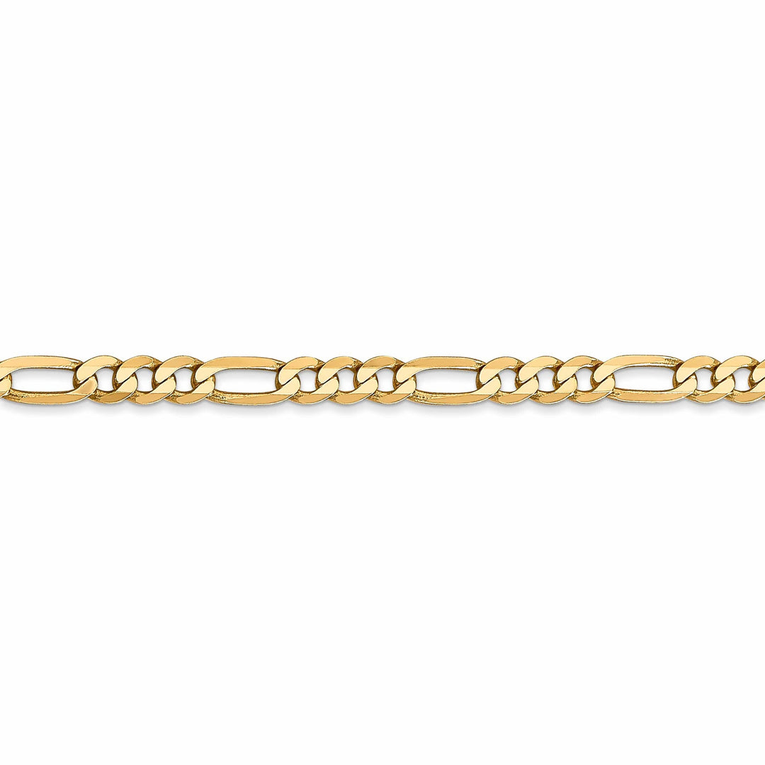 Lovely Rita's Necklaces 14k Yellow Gold 4.00-mm Flat Solid Figaro Chain