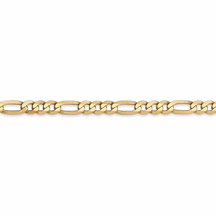 Lovely Rita's Necklaces 14k Yellow Gold 4.00-mm Flat Solid Figaro Chain