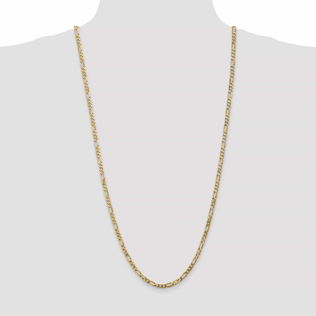 Lovely Rita's Necklaces 14k Yellow Gold 4.00-mm Flat Solid Figaro Chain