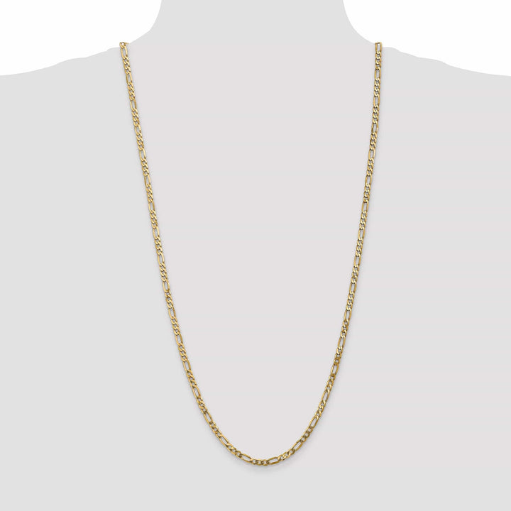 Lovely Rita's Necklaces 14k Yellow Gold 4.00-mm Flat Solid Figaro Chain