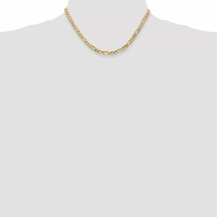 Lovely Rita's Necklaces 14k Yellow Gold 4.75-mm Flat Solid Figaro Chain