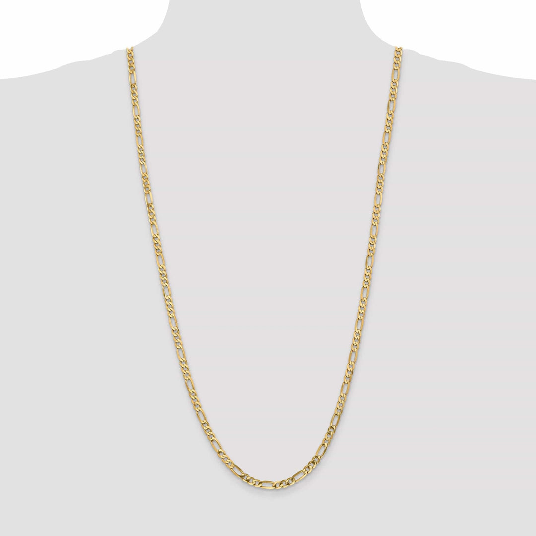 Lovely Rita's Necklaces 14k Yellow Gold 4.75-mm Flat Solid Figaro Chain