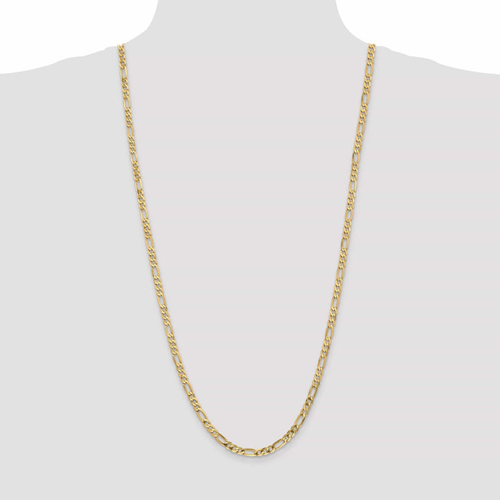 Lovely Rita's Necklaces 14k Yellow Gold 4.75-mm Flat Solid Figaro Chain