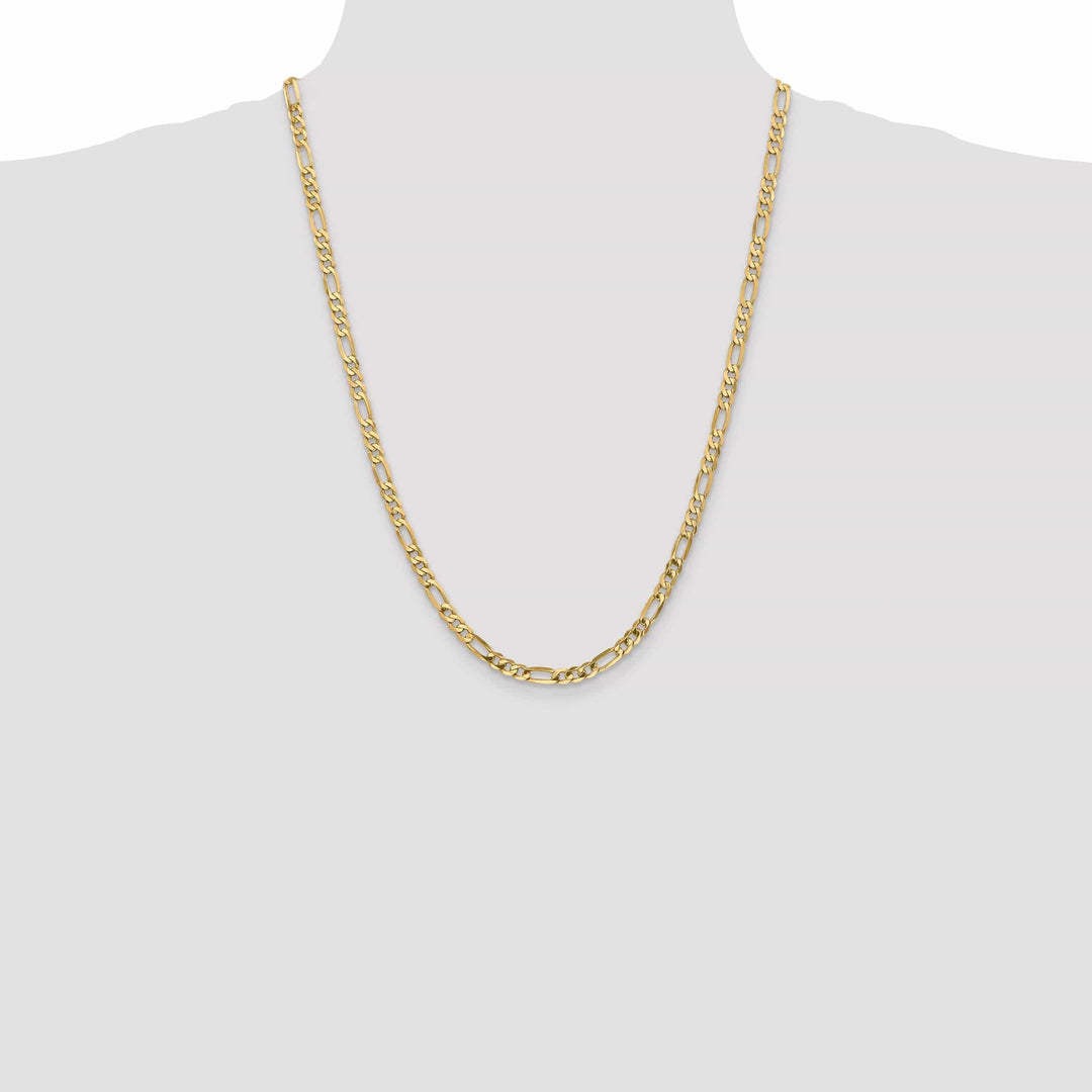 Lovely Rita's Necklaces 14k Yellow Gold 4.75-mm Flat Solid Figaro Chain