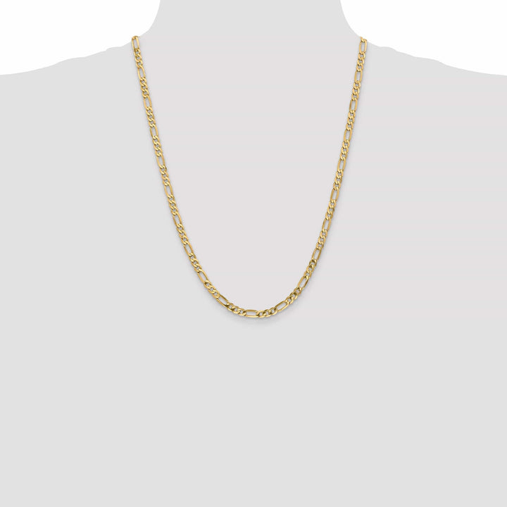Lovely Rita's Necklaces 14k Yellow Gold 4.75-mm Flat Solid Figaro Chain