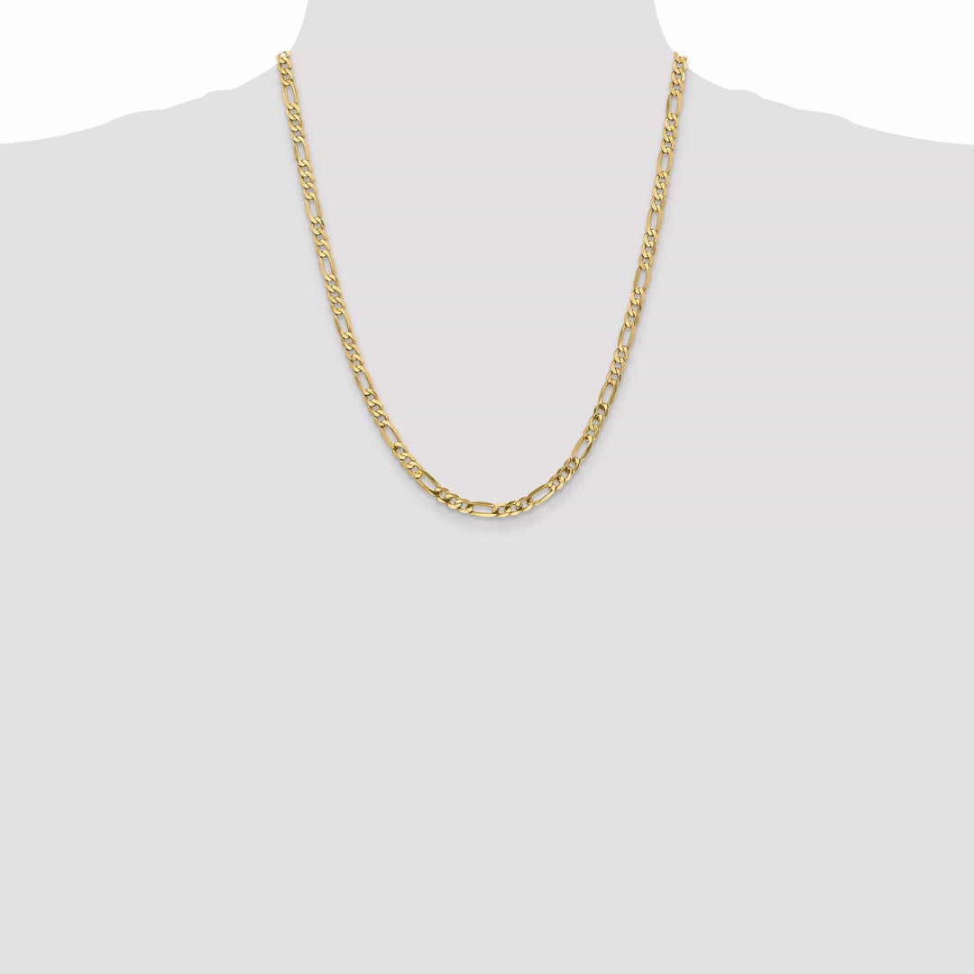 Lovely Rita's Necklaces 14k Yellow Gold 4.75-mm Flat Solid Figaro Chain
