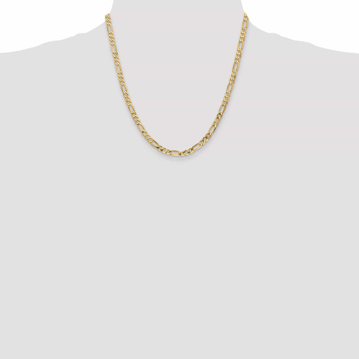 Lovely Rita's Necklaces 14k Yellow Gold 4.75-mm Flat Solid Figaro Chain