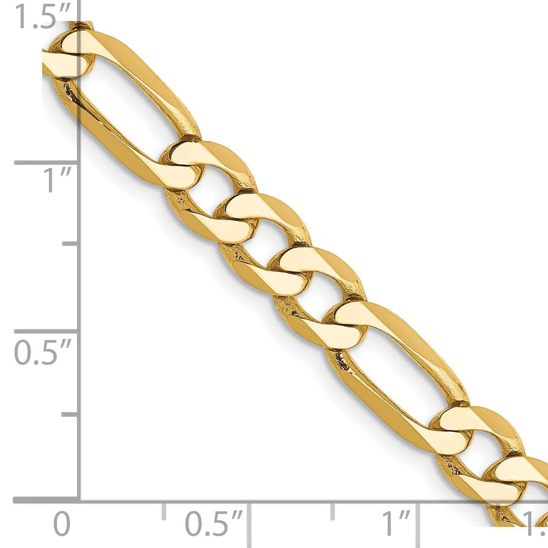Lovely Rita's Necklaces 14k Yellow Gold 6.25-mm Flat Solid Figaro Chain
