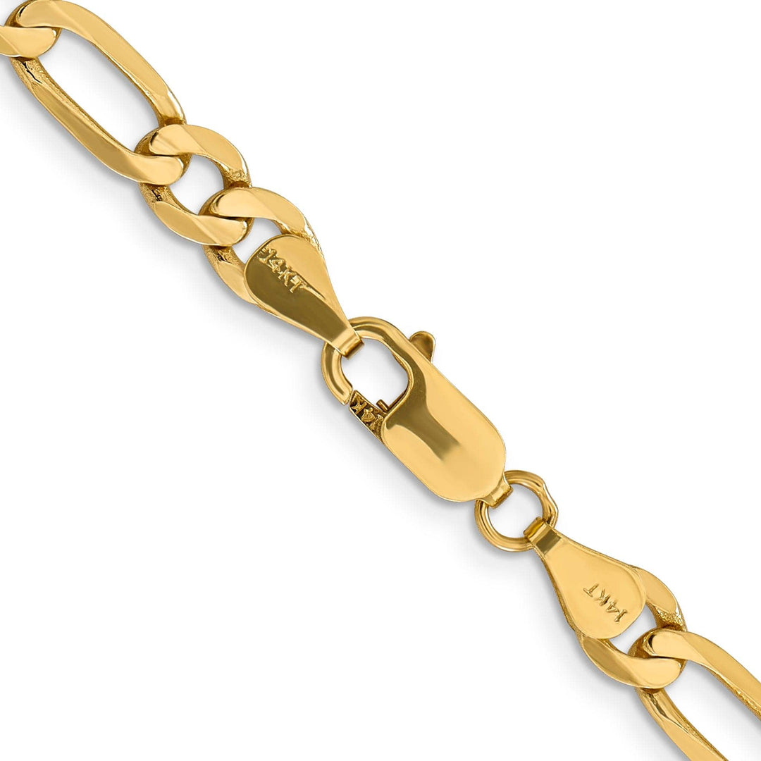 Lovely Rita's Necklaces 14k Yellow Gold 6.25-mm Flat Solid Figaro Chain
