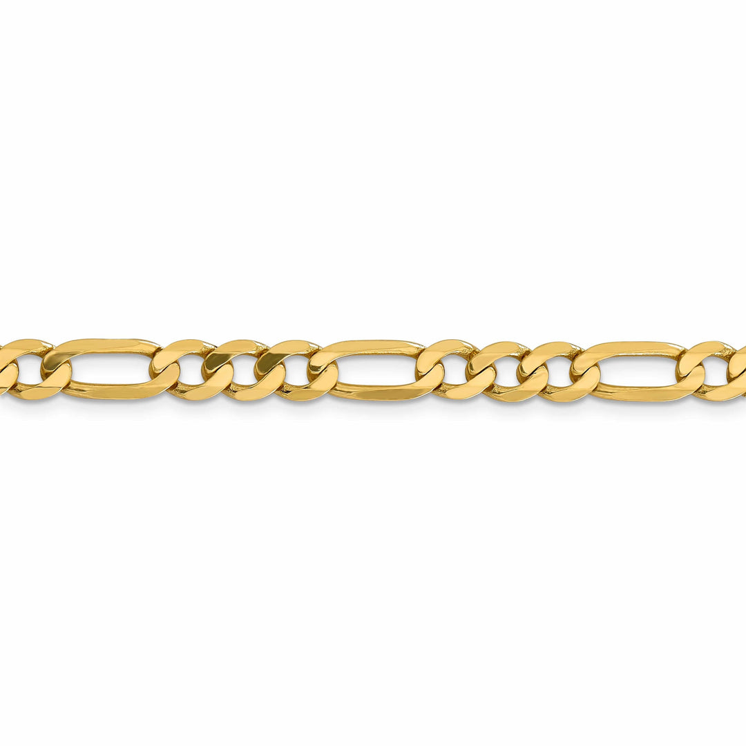 Lovely Rita's Necklaces 14k Yellow Gold 6.25-mm Flat Solid Figaro Chain