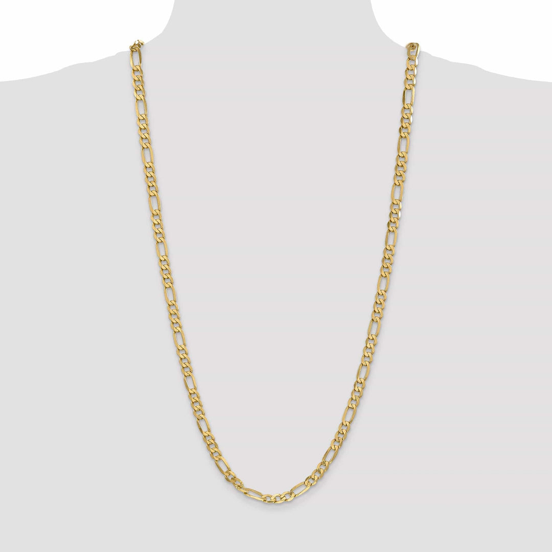 Lovely Rita's Necklaces 14k Yellow Gold 6.25-mm Flat Solid Figaro Chain