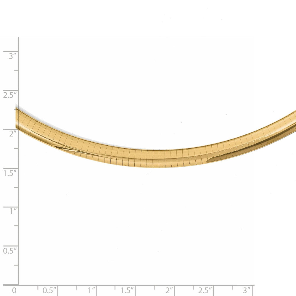 Lovely Rita's Necklaces 14k Yellow Gold 6mm Domed Omega Necklace