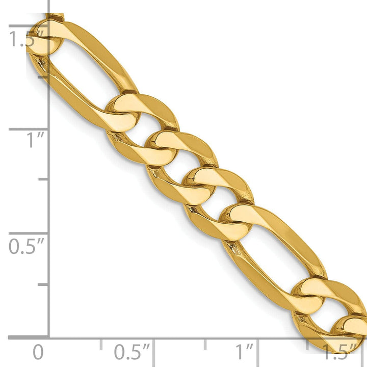 Lovely Rita's Necklaces 14k Yellow Gold 7.50-mm Flat Solid Figaro Chain