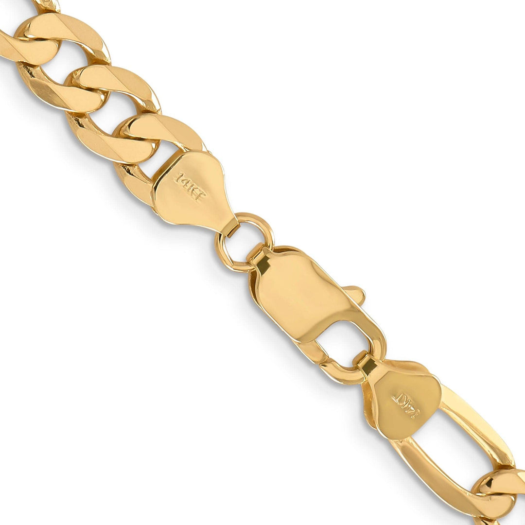 Lovely Rita's Necklaces 14k Yellow Gold 7.50-mm Flat Solid Figaro Chain