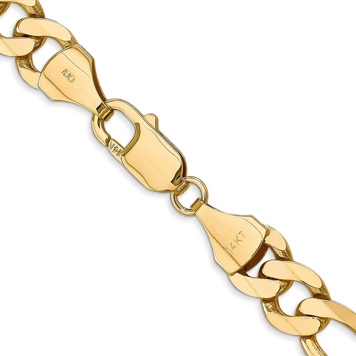 Lovely Rita's Necklaces 14k Yellow Gold 8.75-mm Flat Solid Figaro Chain