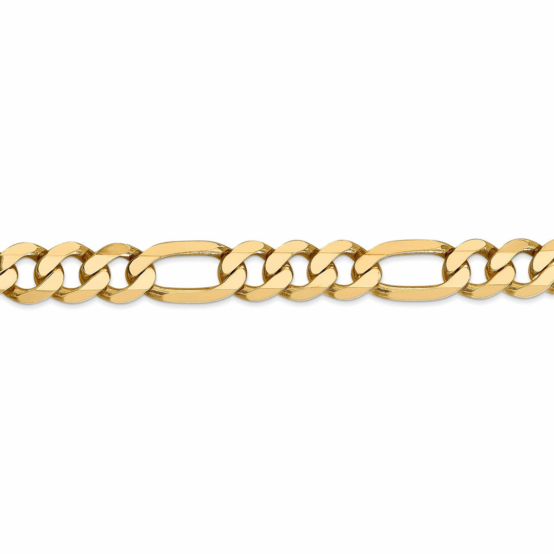 Lovely Rita's Necklaces 14k Yellow Gold 8.75-mm Flat Solid Figaro Chain