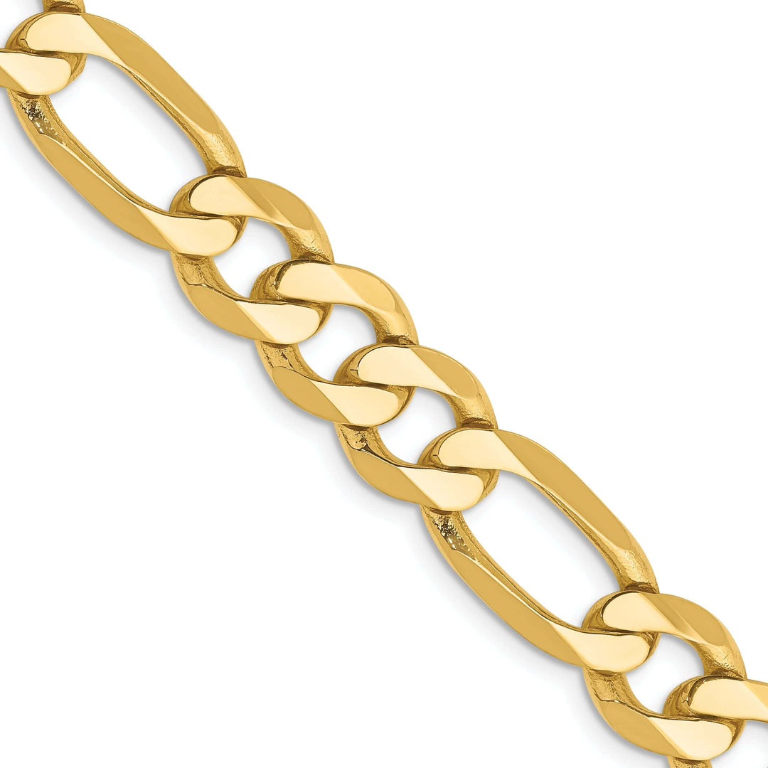 Lovely Rita's Necklaces 14k Yellow Gold 8.75-mm Flat Solid Figaro Chain