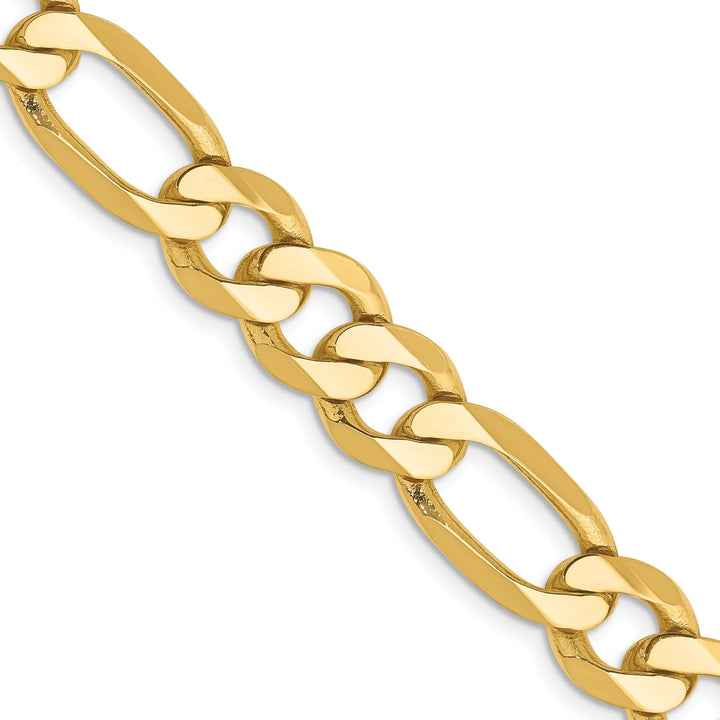 Lovely Rita's Necklaces 14k Yellow Gold 8.75-mm Flat Solid Figaro Chain