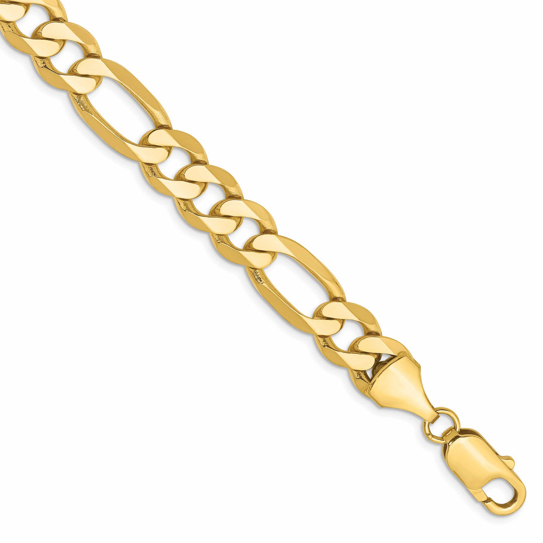 Lovely Rita's Necklaces 14k Yellow Gold 8.75-mm Flat Solid Figaro Chain