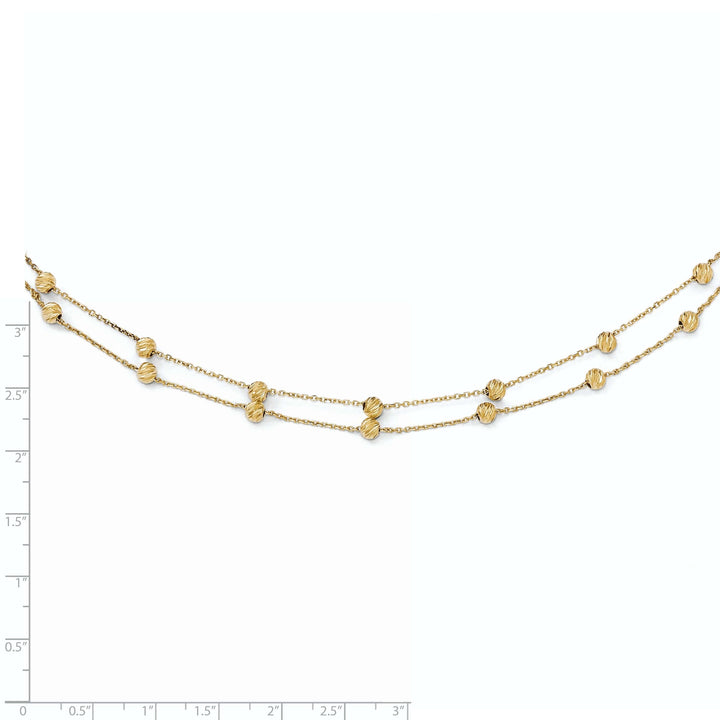 Lovely Rita's Necklaces 14k Yellow Gold D.C Beaded Necklace