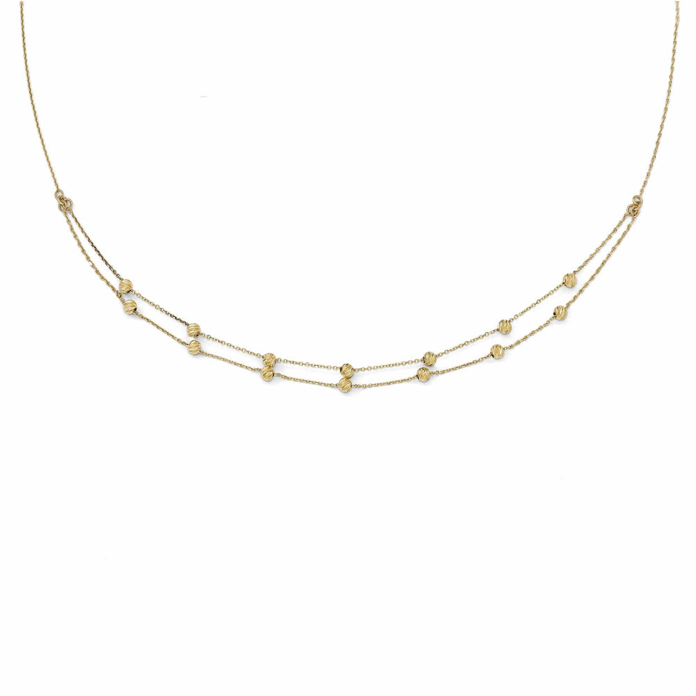 Lovely Rita's Necklaces 14k Yellow Gold D.C Beaded Necklace