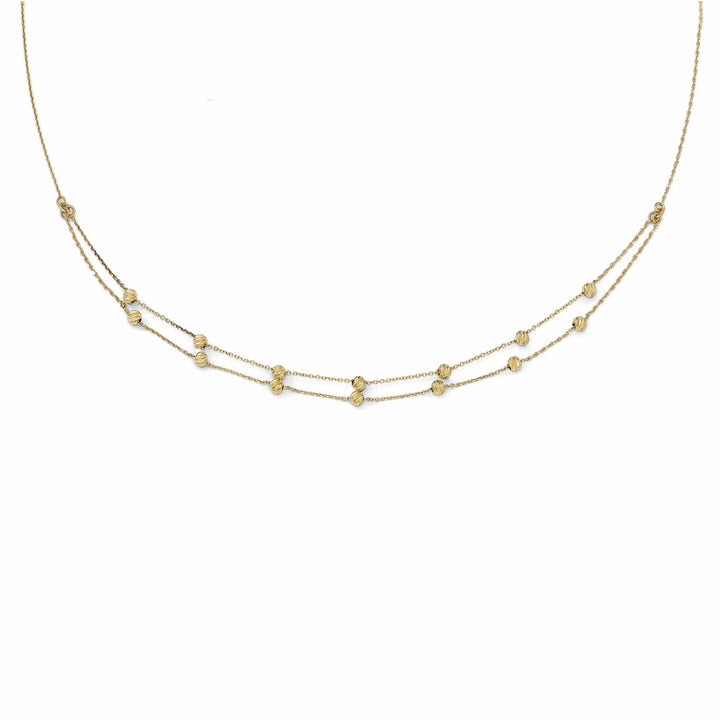 Lovely Rita's Necklaces 14k Yellow Gold D.C Beaded Necklace