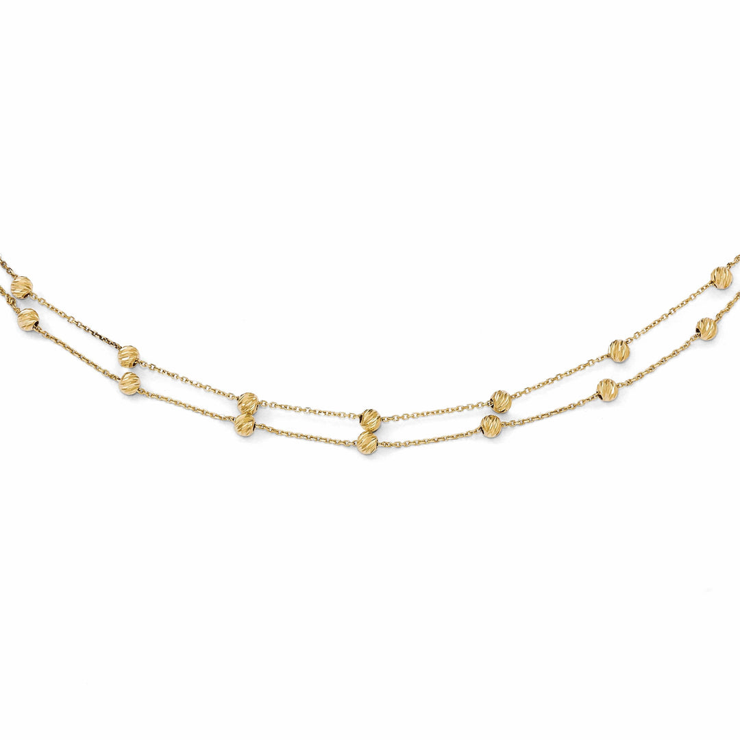 Lovely Rita's Necklaces 14k Yellow Gold D.C Beaded Necklace