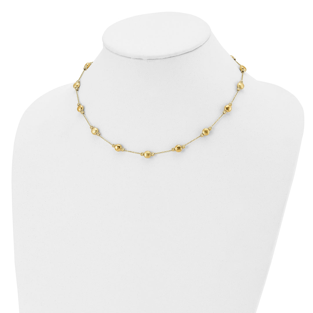 Lovely Rita's Necklaces 14k Yellow Gold D.C Scratch Polished Necklace