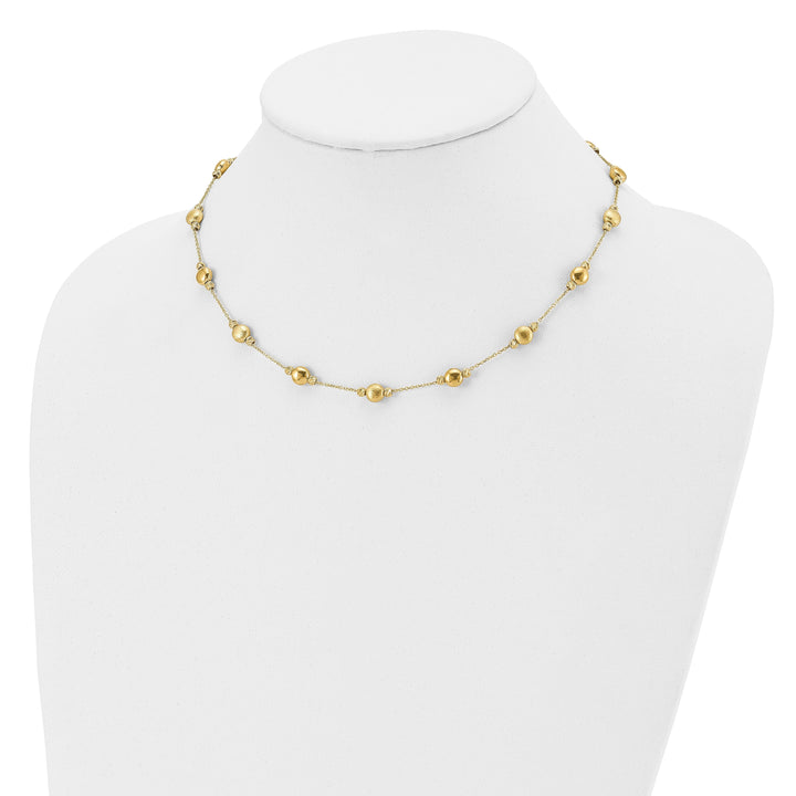 Lovely Rita's Necklaces 14k Yellow Gold D.C Scratch Polished Necklace