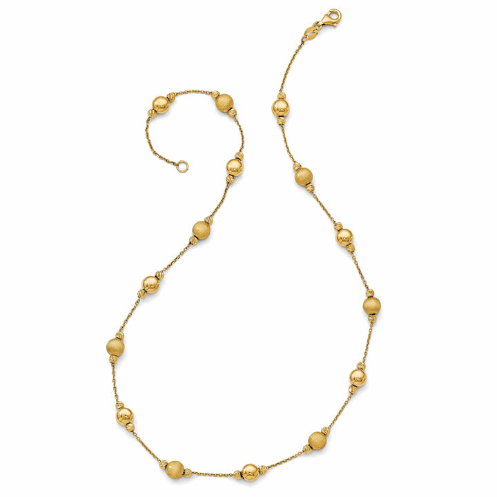 Lovely Rita's Necklaces 14k Yellow Gold D.C Scratch Polished Necklace