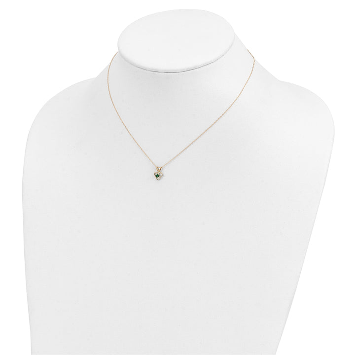 Lovely Rita's Necklaces 14k Yellow Gold Emerald Heart Necklace