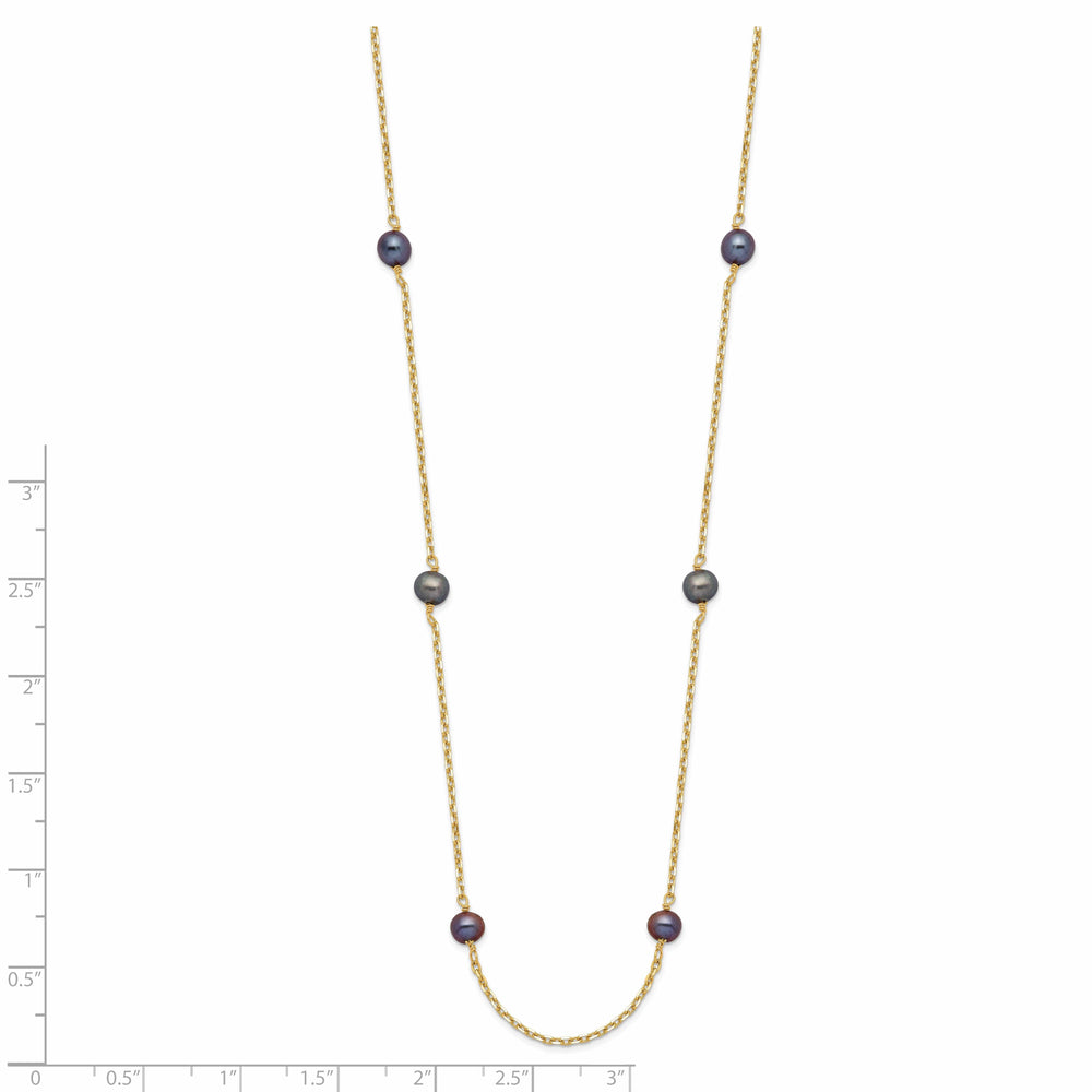 Lovely Rita's Necklaces 14k Yellow Gold Peacock Cultured Pearl Necklace